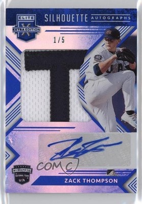 2018 Panini Elite Extra Edition Blue 1/5 Zack Thompson #UCSA-ZT Auto 2a9