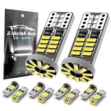 10Pcs 194 T10 168 W5W 2825 LED Bulb, Super Bright LED Car Interior Xenon White