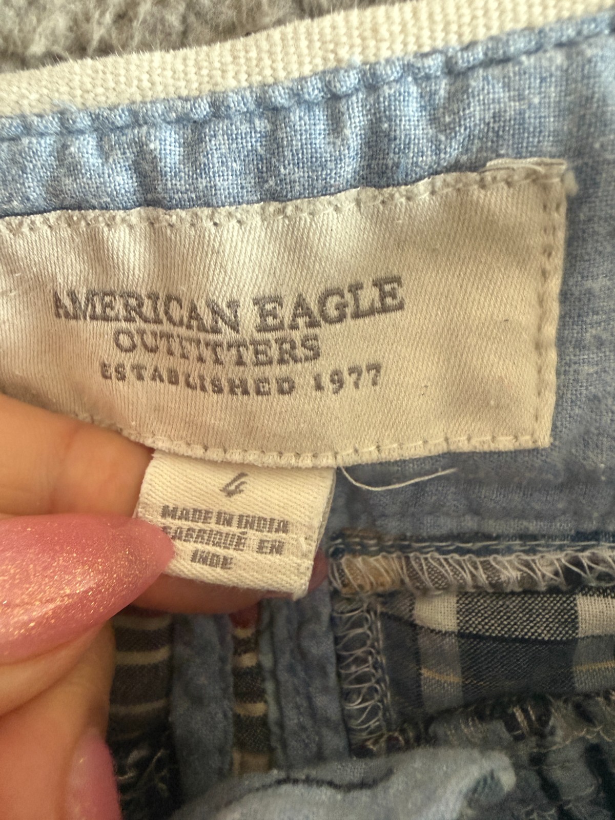 Y2K American Eagle Madras Patchwork Plaid Mini Sk… - image 5