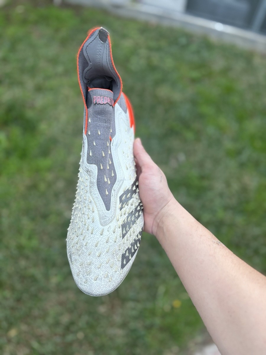 Adidas Predator Freak + FG Demonskin Orange Sz 13 White Grey