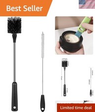 15-Inch Stainless Steel Bottle Brush  Straw Cleaner - 2 Pack for Deep Cleaning
