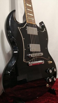 (Gibson) SG Standard Ebony Black Made in USA 2006 Solid Body E-Gitarre