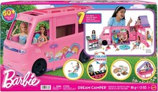 Barbie Dream Camper Playset w Roof Tent, 60+ Accessories Brand New & Boxed HRJ78