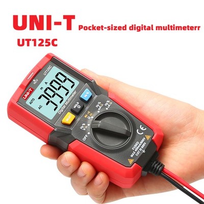 UNI-T UT125C Handheld Auto Range AC/DC Voltage Tester OHM AMP Digital MultimeKd