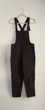 Aerie Women's Charcoal Gray Corduroy Front Bib Casual Overalls Pockets Size XS
