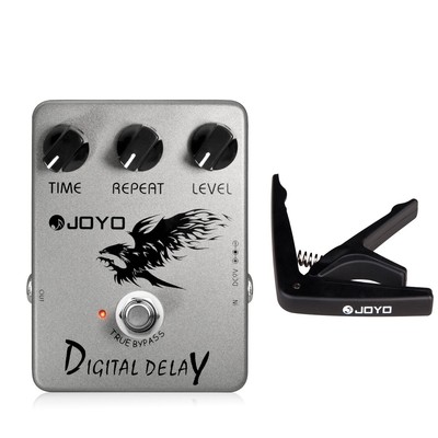 JOYO Digital Delay Guitar Effect Pedal True Bypass Mini Single Type +Guitar Capo