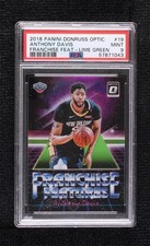 2018 Donruss Optic Franchise Features Lime Green Prizm Anthony Davis PSA 9 oh4