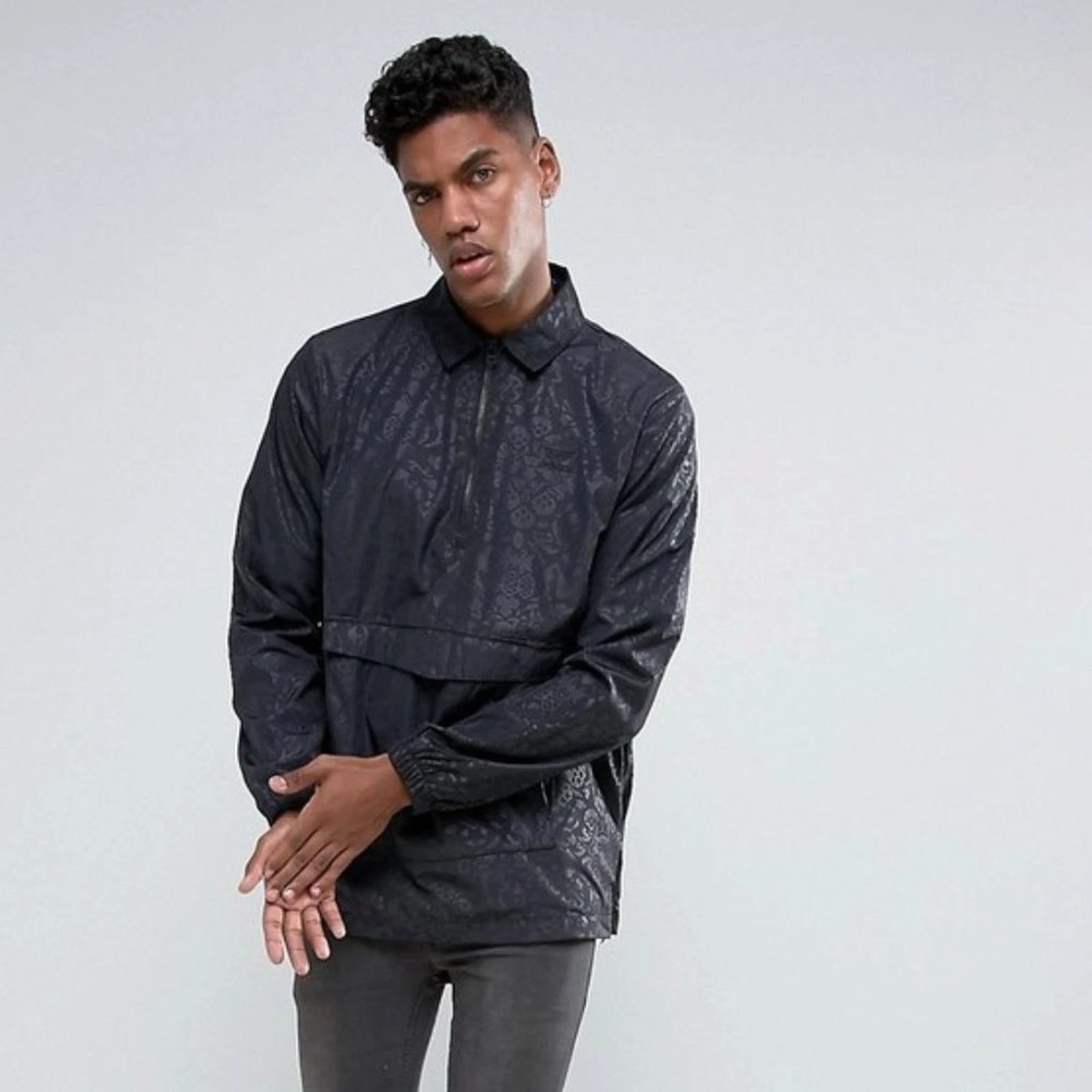 ADIDIAS Original Ornamental Block Jacket Black {D45}