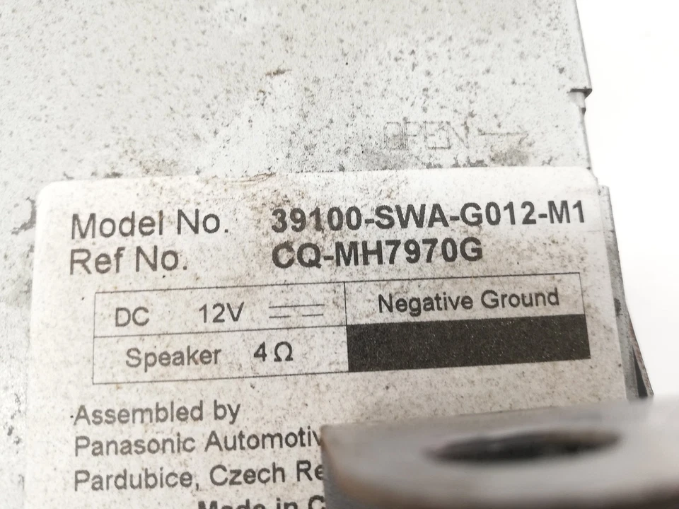 HONDA CR-V III RE 39100SWAG012M1 Musik-Player ohne GPS 2.20 Diesel 14881693 - Bild 3 von 4