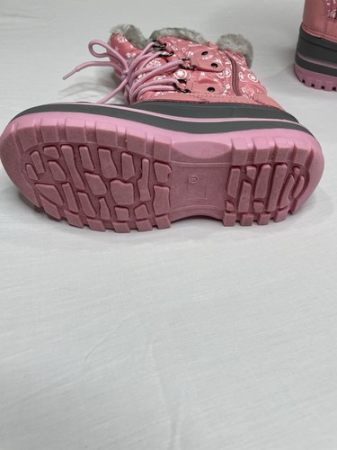 NIB!!! Dream Pairs KRIVER-1 Pink Waterproof Insulated Kids's Size 3 Snow Boots - Picture 5 of 19