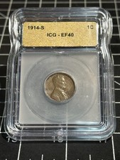 1914-S Lincoln Wheat Cent 1c ICG EF40 | XF