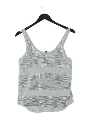 Express Damen Top XS grau Baumwolle mit Lyocell Modal, Polyester Basic