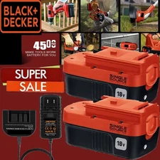 2x 18V For Black + Decker HPB18 18Volt Battery or Charger HPB18-OPE 244760-00A