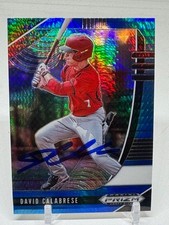 2020 Panini Prizm Draft Picks Baseball SIGNED RC David Calabrese PDP82 Blue