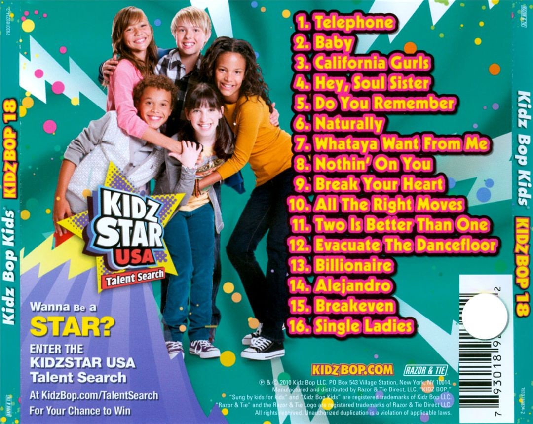 KIDZ BOP KIDS - KIDZ BOP 18 NEW CD 793018923422| eBay