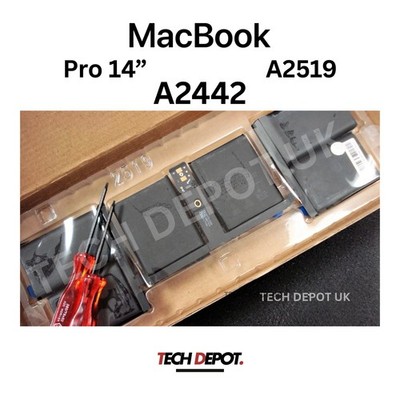 Neu Apple Original MacBook Pro 14'' A2442 2021 69,6Wh Akku A2519