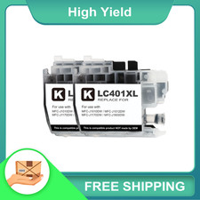 2Pack LC401 Black Ink Cartridge replacement for Brother MFC-J1010DW MFC-J1012DW