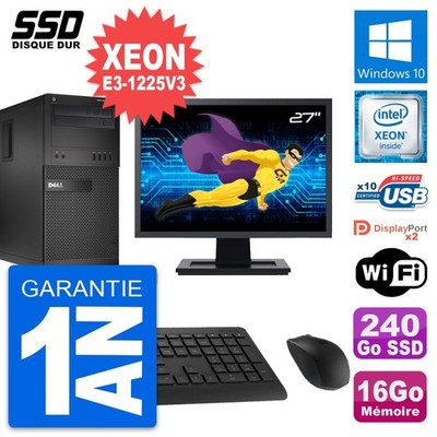 PC tour DELL XE2 MT Bildschirm 27 '' Xeon E3-1225 V3 RAM 16Go SSD 240Go Windows