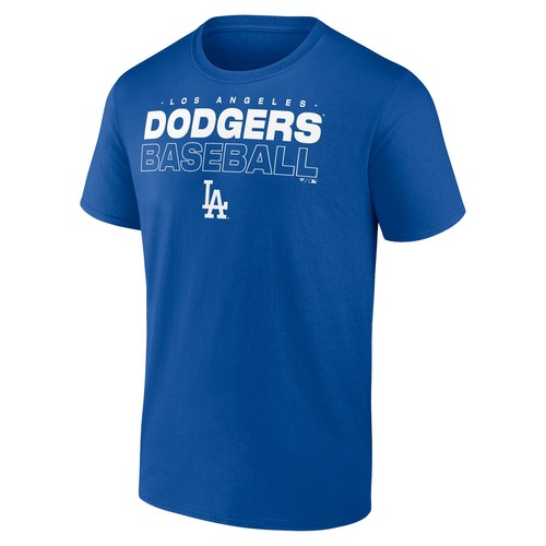 Men's Royal Los Angeles Dodgers Stacked Baseball T-Shirt - 第 2/3 張圖片