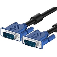 5FT VGA SVGA Cable Adapter Male to Male LCD PC TV