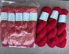 Baby alpaca 8 skeins 50g 437yard each 400g total, Plymouth yarn, Peru red, new