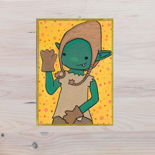 ACEO originale - Dipinto acrilico, opera d'arte in miniatura, 1 di 1