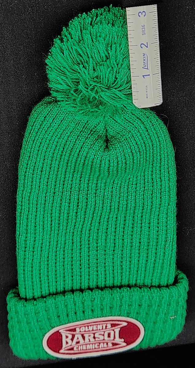 vintage Barsol Green Winter Beanie stocking hat View 4