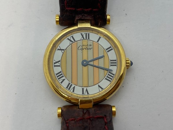 Cartier Vendome LC GM Vermeil 925 Silber "Trinity Dial" Medium Size Ref. 590003