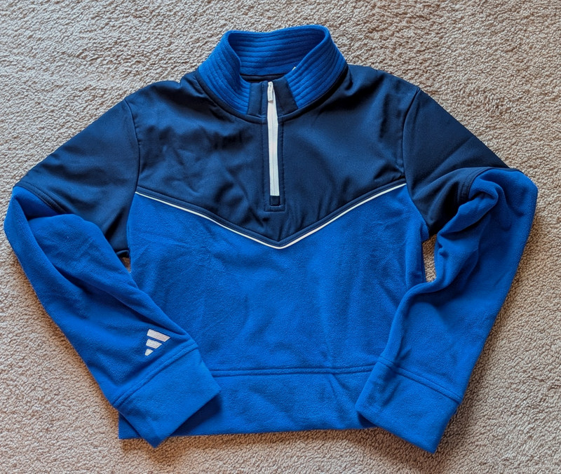 adidas 1/4 Zip Fleece Sweatshirt  IW1211  Girl's Size Small NWT