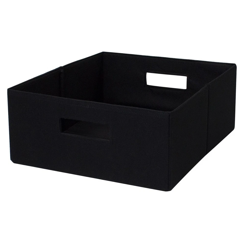 Collapsible Fabric Storage Bin 13x13x11 Inch Half Size Organizer for Shelf