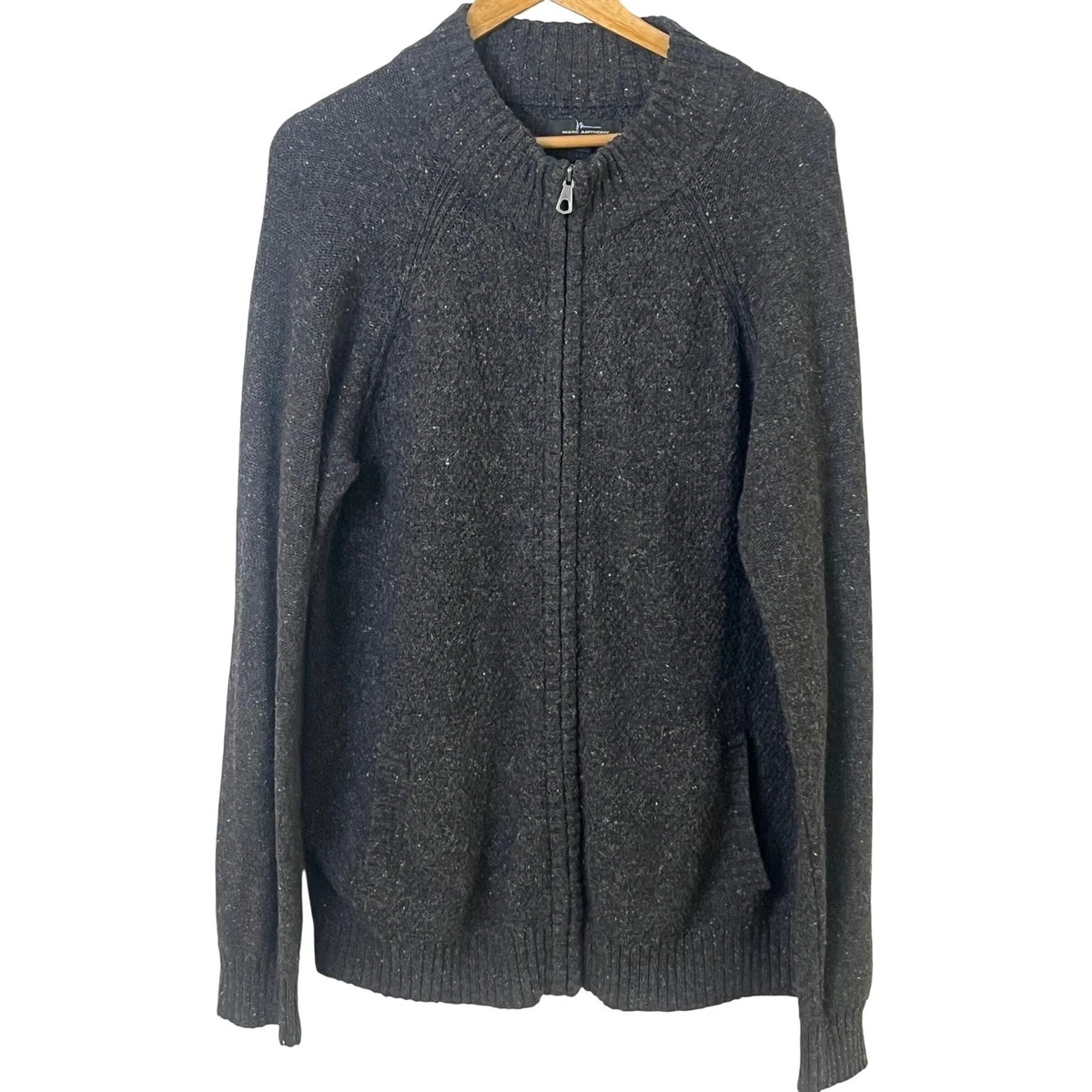 Pull Homme Marc Anthony - Laine Mérinos & Cachemire - Gris - Taille S - Neuf Avec Étiquettes