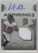 2016 Panini Spectra Aspiring /199 Kenneth Dixon #APA-KD Patch Auto un2