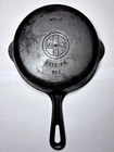 Vintage Griswold No. 4 702C Small Logo Grooved Handle Cast Iron Skillet Erie PA
