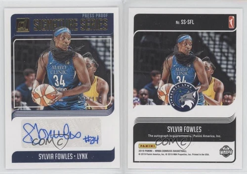 2019 Panini Donruss WNBA Signature Series Press Proof /199 Sylvia Fowles Auto