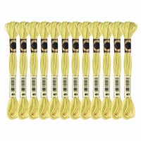 FüR 12 SträNge Stickgarn, Polyester-StickfäDen Zitronengelb