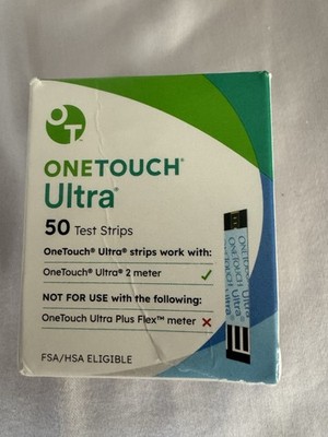 One Touch Ultra Test Strips 50 count Expires 11-30-2026 Next Year