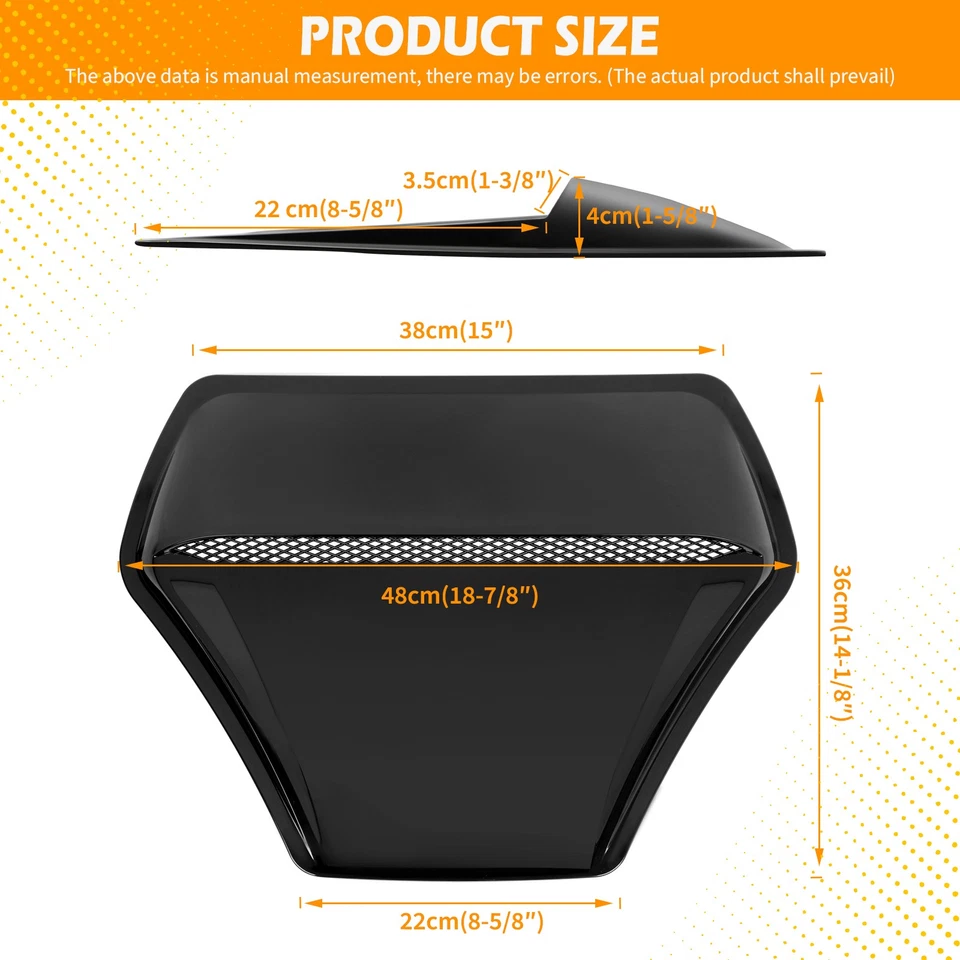 Capô de entrada de fluxo de ar brilhante para carro Nissan Altima tampa de acabamento de capota de ventilação - Imagem 4 de 4