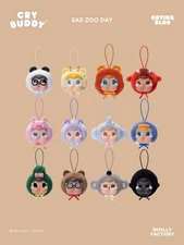 Crybaby Crybuddy Crying Blob Sad Zoo Day Gashapon Plush Keychain Vacation TH