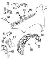 Genuine Mopar Fender Reinforcement Right 55372838AD