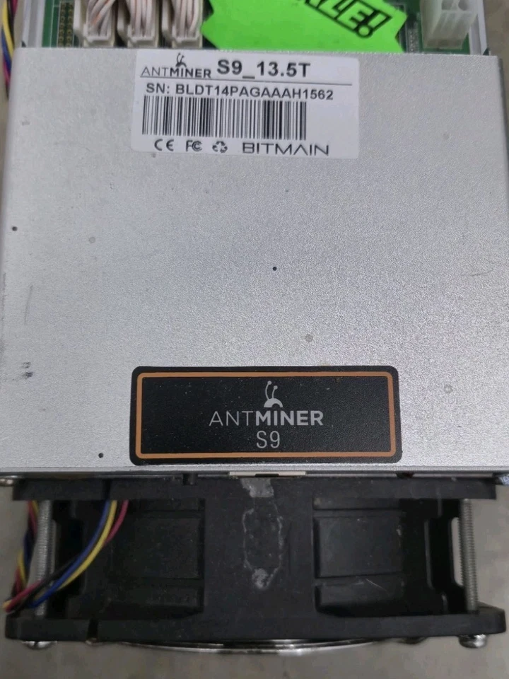 [USED] Bitmain Antminer S9 13.5Th Miner + APW3++ Power Supply USA Free Shipping! - Image 2 of 4