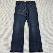Levis 517 Jeans Fits Mens 31x29 Black Bootcut Western Straight Leg Faded Y2K