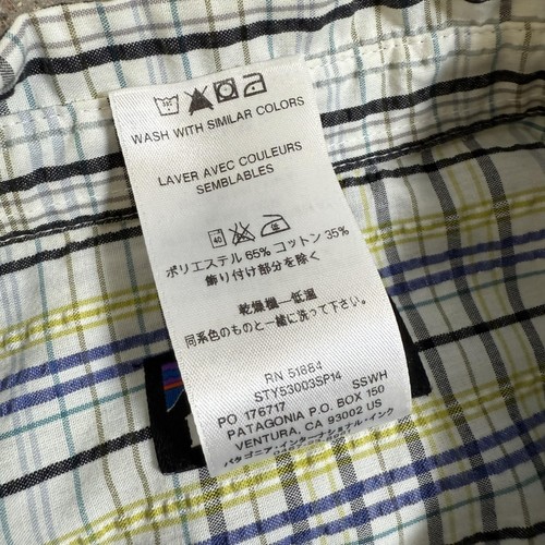 Camicia Patagonia uomo grande a quadri manica corta con bottoni cotone biologico nuova senza etichette - Foto 8 di 9