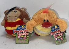 NWT 7" MushABelly Chatter Duck Monkey Plush Lot Both Sound Working Jay At Play !
