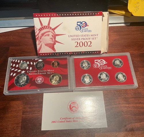 2002 U.S. Mint Silver Proof Set 10 Coins - w/OGP & COA** - 第 1/2 張圖片