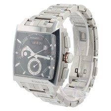 Tag Heuer Monaco Black Dial Stainless Steel 40.5mm Automatic Mens Watch CAL2110 3