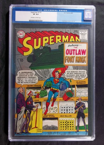 Superman #179 CGC 8.0  Curt Swan cover art Vintage DC Comics 1965