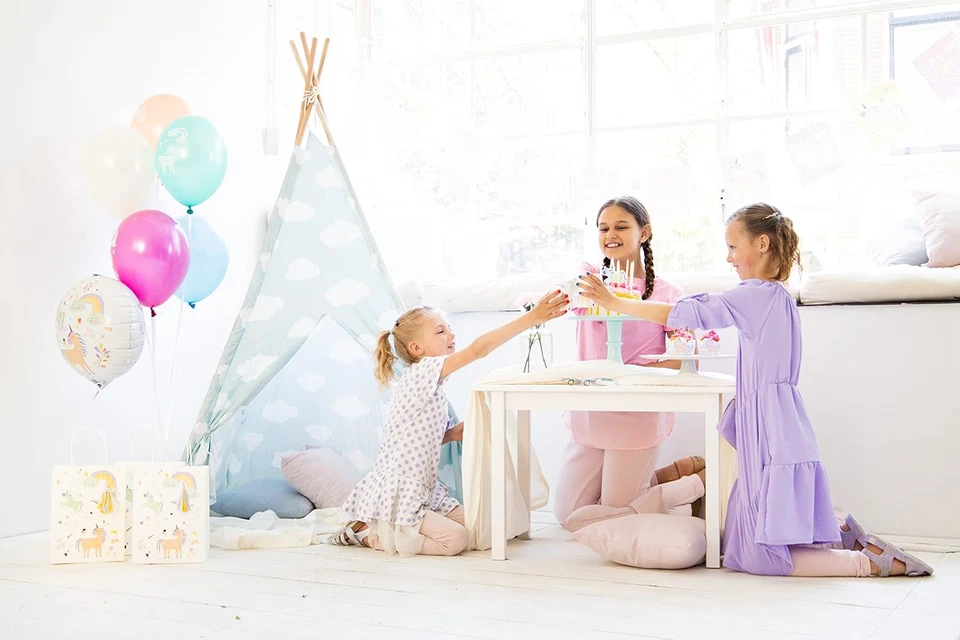 -Unicorni 68315 Sacchetti Regalo Unicorns & Rainbows-6 Pezzi, Multicolore, Cm - Immagine 4 di 4