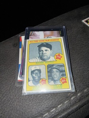 Babe Ruth / Hank Aaron / Mays HOME RUN LEADERS 1973 Topps maybe graded high