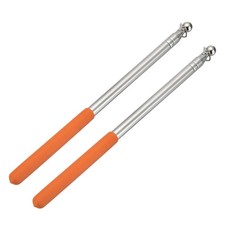 Belly Dance Wings Sticks,3.94Ft Stainless Steel Sticks, 2Pack Orange