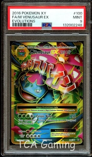 PSA 9 MINT Mega M Venusaur EX 100/108 FULL ART Pokemon Card 248